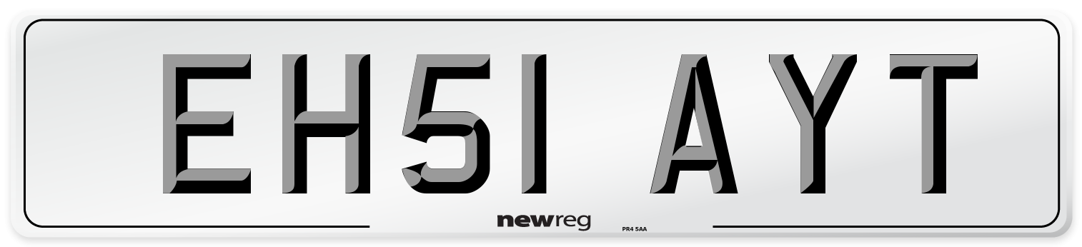 EH51 AYT Number Plate from New Reg